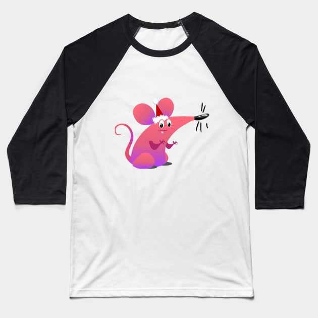 Pinky funny mouse Baseball T-Shirt by monika27